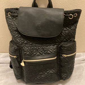 Betsey Johnson bow pattered drawstring backpack